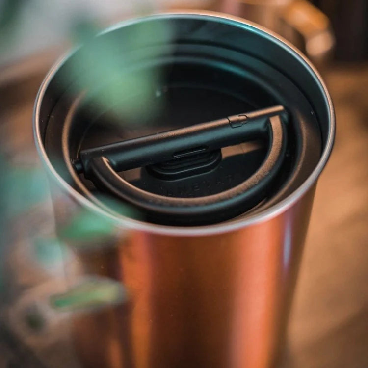 Inside chamber of coffee canister.