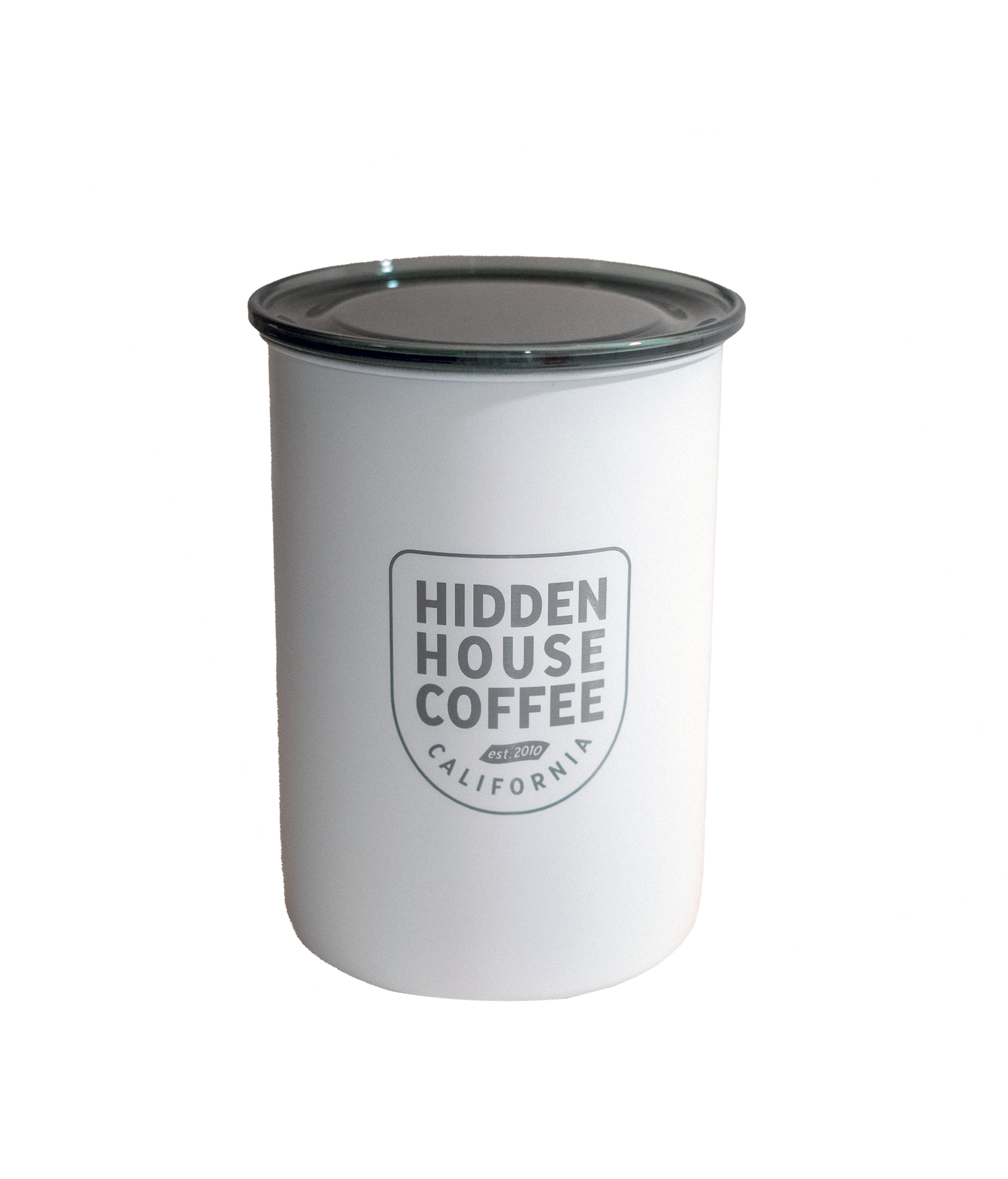 White coffee canister.