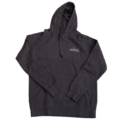 Hidden House Merch: Faded Black HHC Hoodie – Hidden House Coffee Hidden House Merch: Faded Black HHC Hoodie – Hidden House Coffee